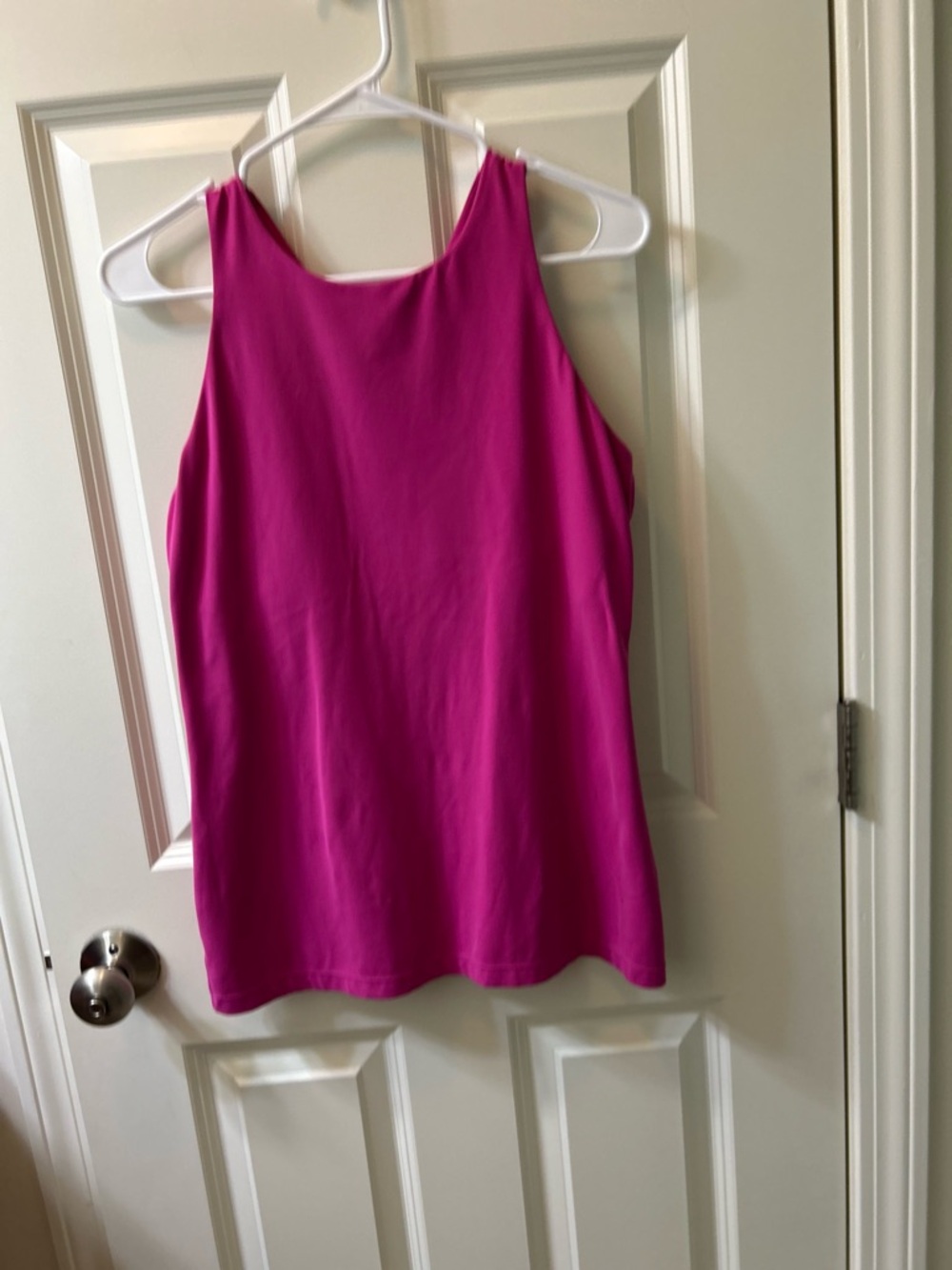 CRZ YOGA Bright Fuchsia High-Neck Tank Top